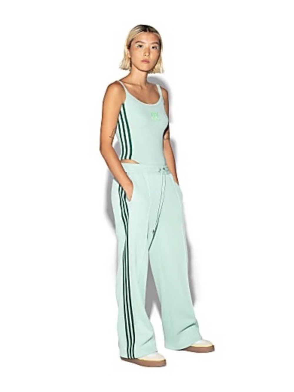 Adidas x Ivy Park collab green tint 3 piece set